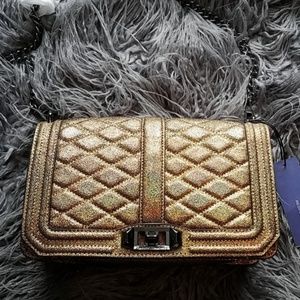 Rebecca Minkoff Love Crossbody bag in Gold